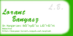 lorant banyasz business card